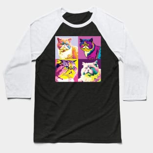 Selkirk Rex Pop Art - Cat Lover Gift Baseball T-Shirt